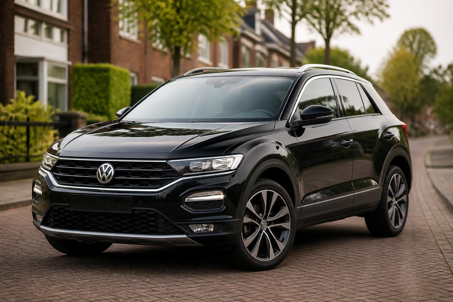 Zwarte Volkswagen T-Roc lesauto van MeLes Autorijschool